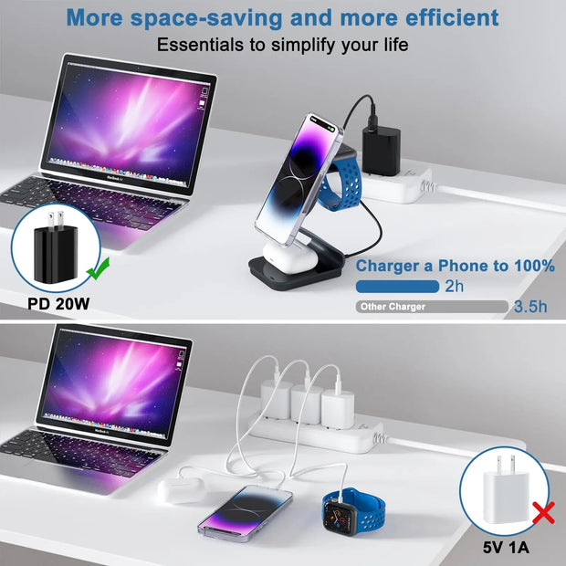 Magnetic Wireless 3 in 1 -15W Fast Charging Station